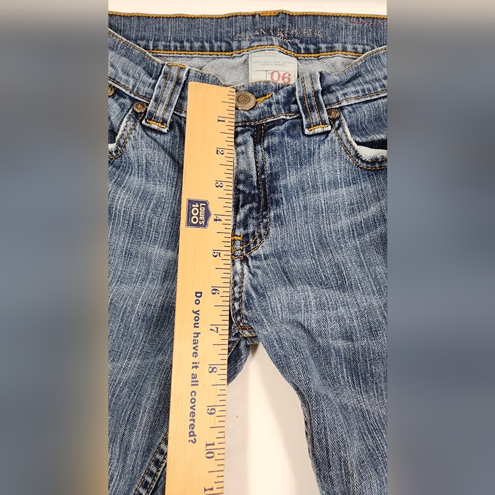 Banana Republic Women’s Mid-Rise Stretch Dirty Extreme Jeans Size 6 Blue - Picture 3 of 13